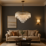 Load image into Gallery viewer, Amara Multi-Tier Crystal Chandelier