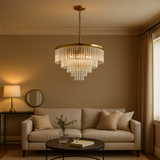 Load image into Gallery viewer, Amara Multi-Tier Crystal Chandelier