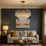 Load image into Gallery viewer, Amara Multi-Tier Crystal Chandelier